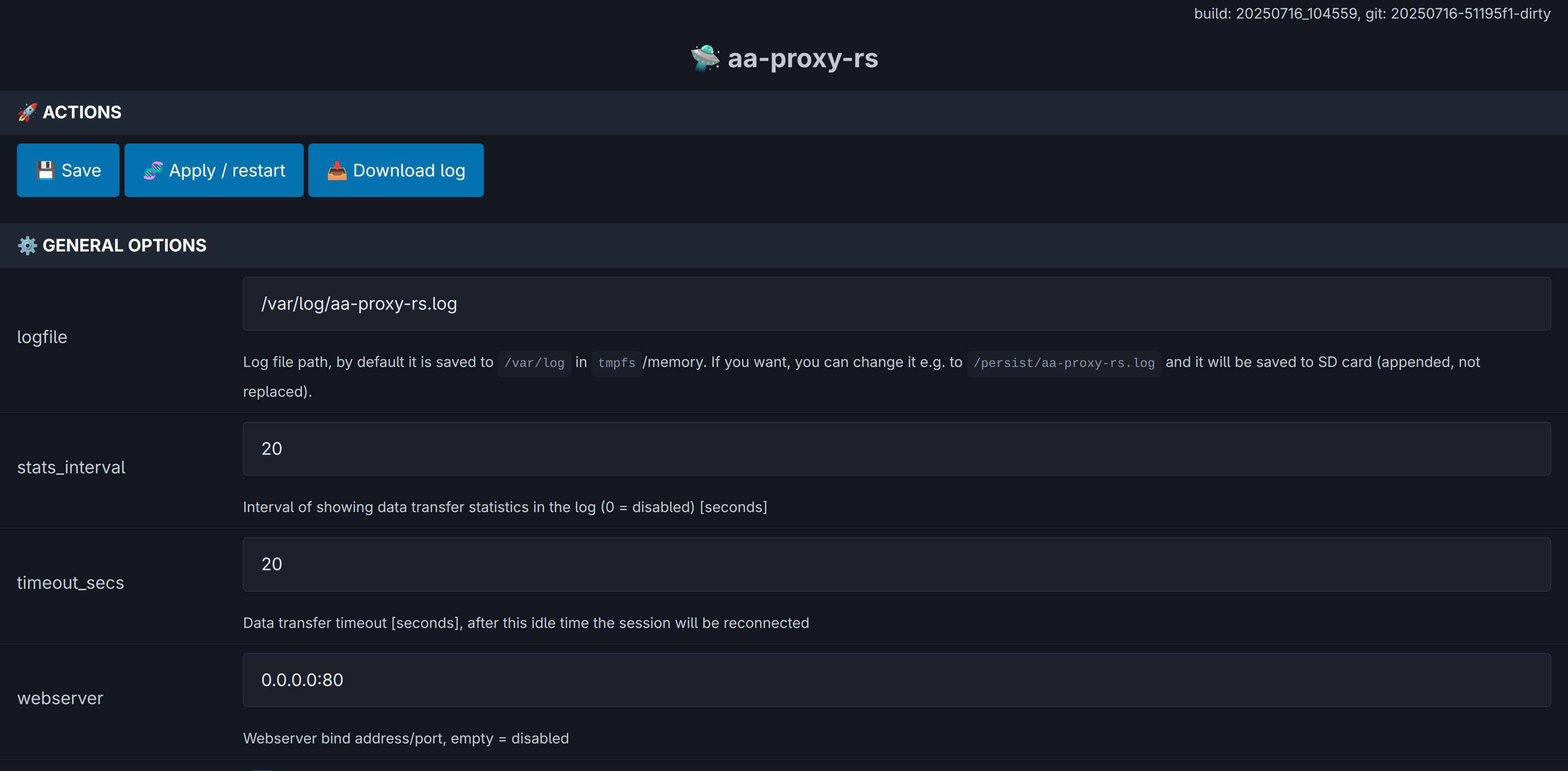 Webserver preview